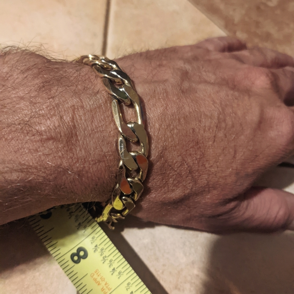 Gold tone mens bracelet